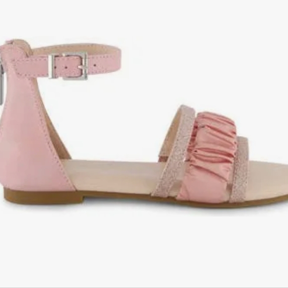 Jessica Simpson Dana Ruche Open Toe Sandals Girls Size 5 - Picture 9 of 13